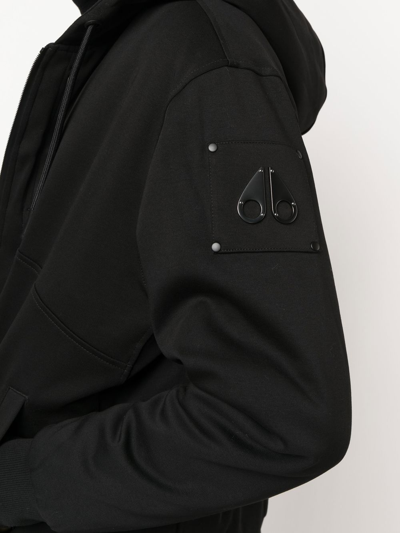 Shop Moose Knuckles Tilden Hooded Jacket In Black