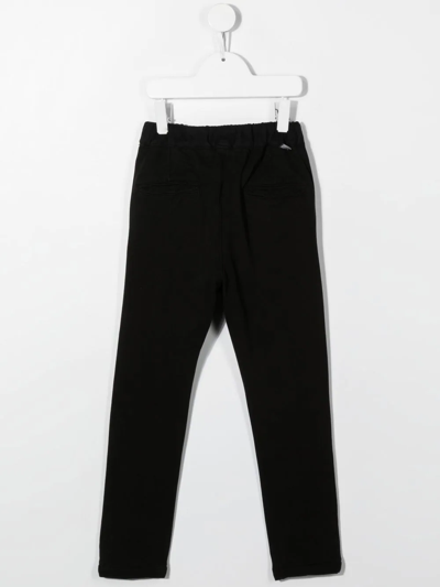 Paolo Pecora Drawstring-waist Cotton Track Trousers In Black