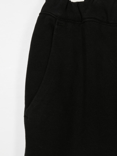 Shop Paolo Pecora Straight-leg Cotton Track Pants In Black