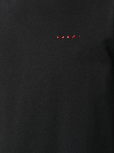 Shop Marni Black Cotton T-shirt In Nero