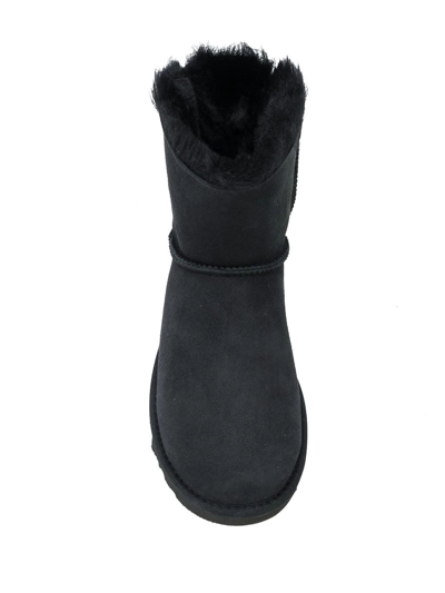 Shop Ugg Black Sheepskin Mini Bailey Bow Ii Boots In Nero