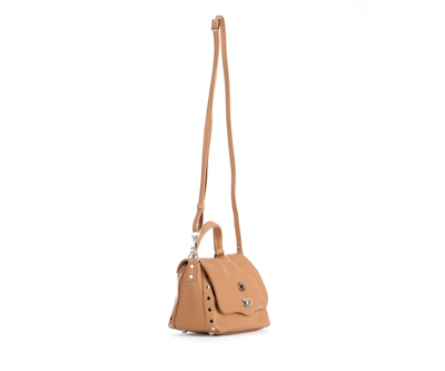 Shop Zanellato Postina Daily Baby Bag In Cappuccino-colored Grained Leather In Beige