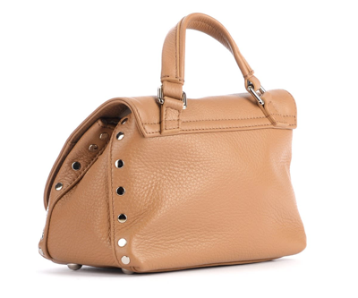 Shop Zanellato Postina Daily Baby Bag In Cappuccino-colored Grained Leather In Beige