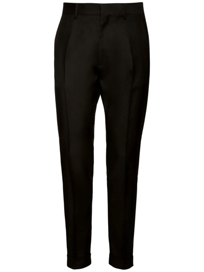 DSQUARED2 BLACK BERLIN WOOL AND SILK SUIT 