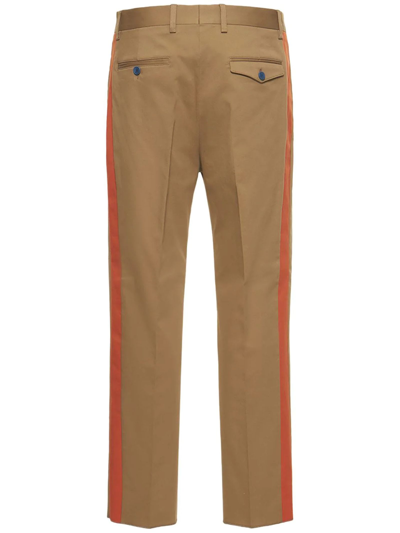Shop Etro Beige Cotton Tailored Trousers