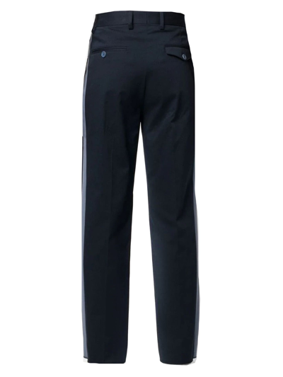 Shop Etro Blue Cotton Tailored Trousers