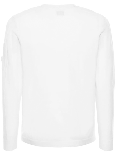 Shop C.p. Company White Cotton Jumper In Bianco