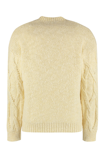 Shop Roberto Collina Crew-neck Wool Sweater In Ivory