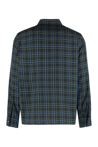 Shop Loewe Checked Cotton Shirt In Multicolor