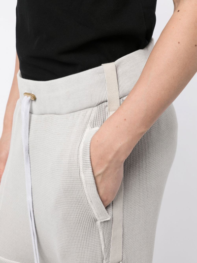 Boris Bidjan Saberi Crop-crotch Detail Track Pants In Grey