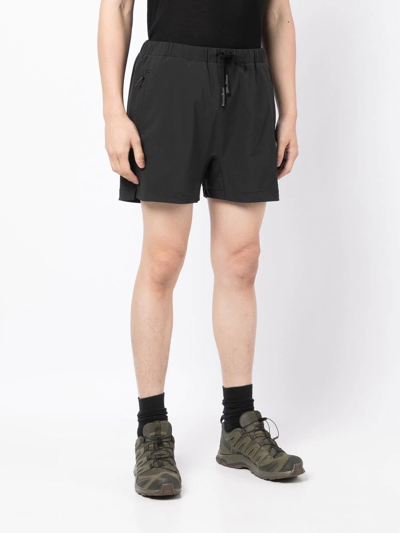 Shop 11 By Boris Bidjan Saberi Embroidered-logo Detail Shorts In Black