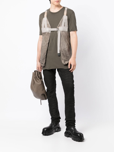 Boris Bidjan Saberi Sliding-buckle Fastening Vest In Grey