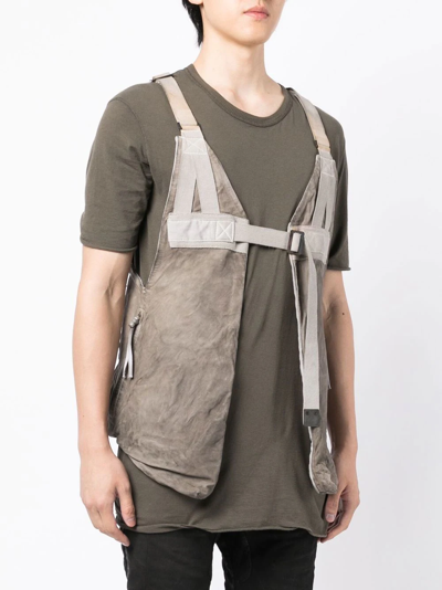 Boris Bidjan Saberi Sliding-buckle Fastening Vest In Grey