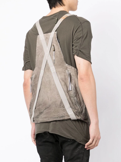 Boris Bidjan Saberi Sliding-buckle Fastening Vest In Grey