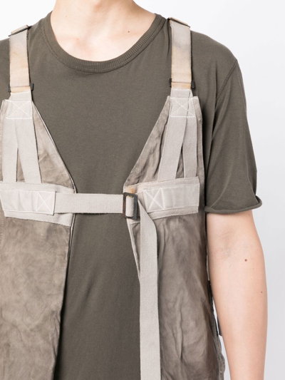 Boris Bidjan Saberi Sliding-buckle Fastening Vest In Grey