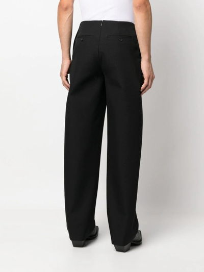 Shop Y/project Arc Y-belt Wide-leg Trousers In Black