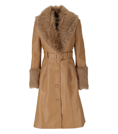 Shop Aniye By Penelope Camel Coat With Belt In Cammello
