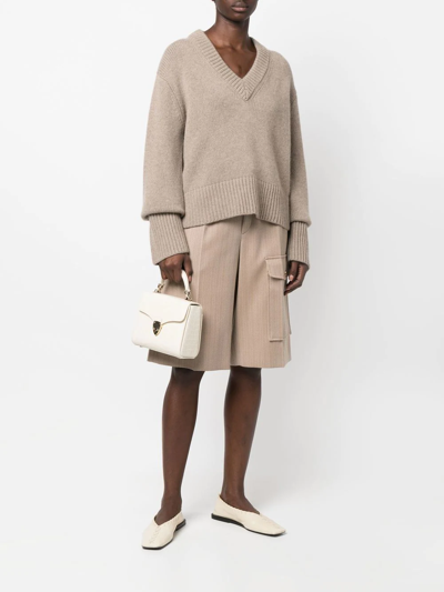 Aspinal Of London Midi Mayfair Top-handle Bag In 中性色