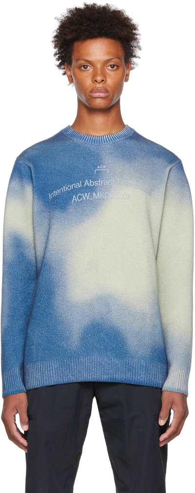 Shop A-cold-wall* Blue Gradient Sweater In Light Grey