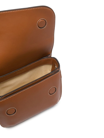 Aspinal Of London Ella Smooth Crossbody Bag In 褐色