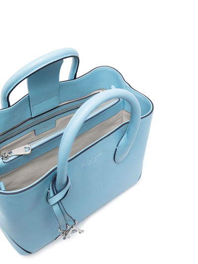 Shop Aspinal Of London London Azure Midi Tote-bag In 蓝色