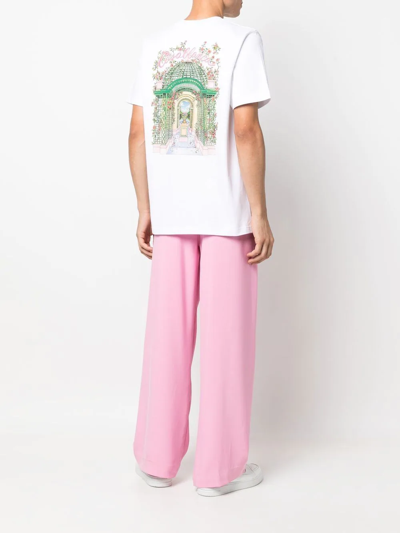 Shop Casablanca Amour En Fleur Printed T-shirt In 白色
