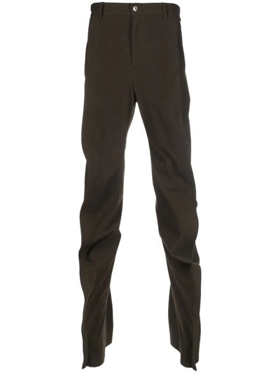 Y/project Slim Banana Draped Trousers In 绿色