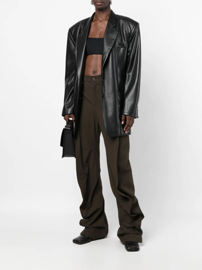 Y/project Slim Banana Draped Trousers In 绿色