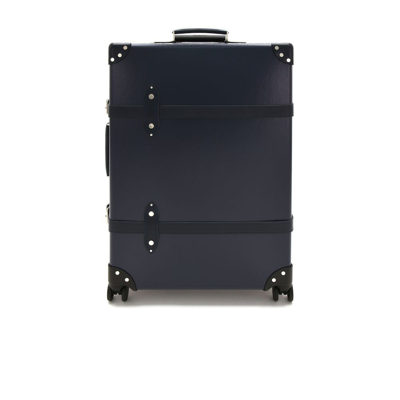 Shop Globe-trotter Navy Centenary Large Check-in Suitcase In Blue