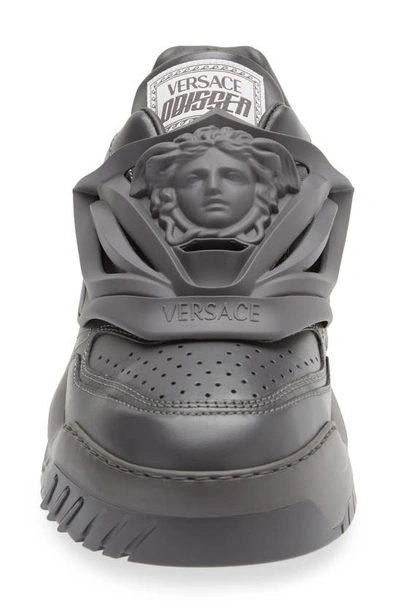 Shop Versace Odissea Sneaker In Medium Grey Melange