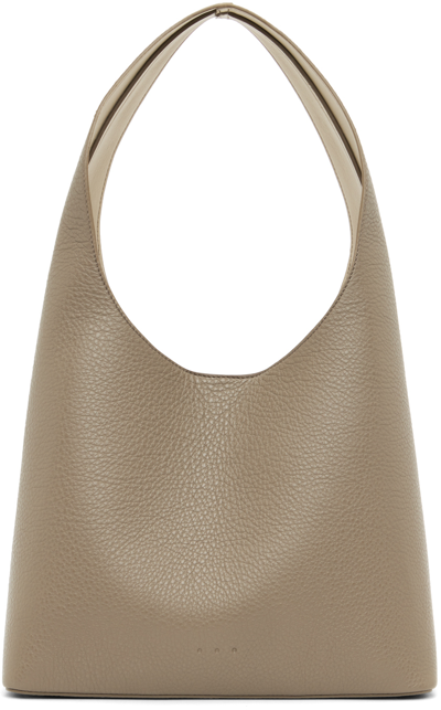 Shop Aesther Ekme Taupe Midi Shoulder Bag In 192 Grain Taupe
