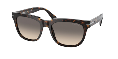 Shop Prada Grey Gradient Rectangular Mens Sunglasses Pr 04ysf 2au718 57 In Grey,tortoise