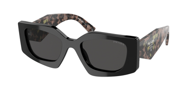 Shop Prada Dark Grey Irregular Ladies Sunglasses Pr 15ys 1ab5s0 51 In Black / Dark / Grey