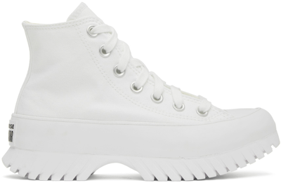 Shop Converse White Chuck Taylor All Star Lugged 2.0 Sneakers In White/egret/black