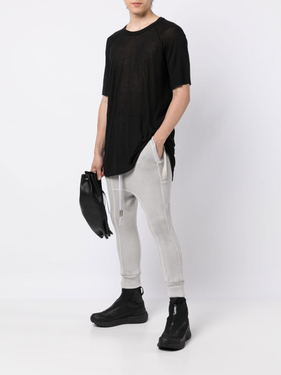 Boris Bidjan Saberi Raglan Short-sleeved T-shirt In Black