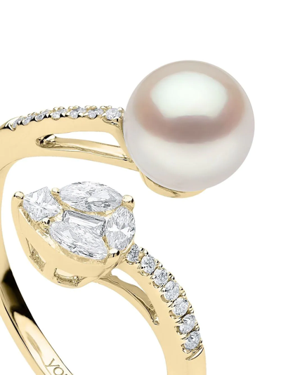 Yoko London 18kt Yellow Gold Starlight Pearl And Diamond Ring In Gold