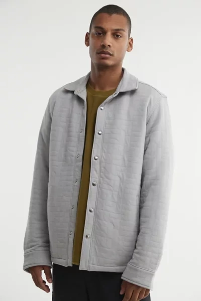 The North Face Longs Peak Quilted Shirt Jacket In Grey | ModeSens