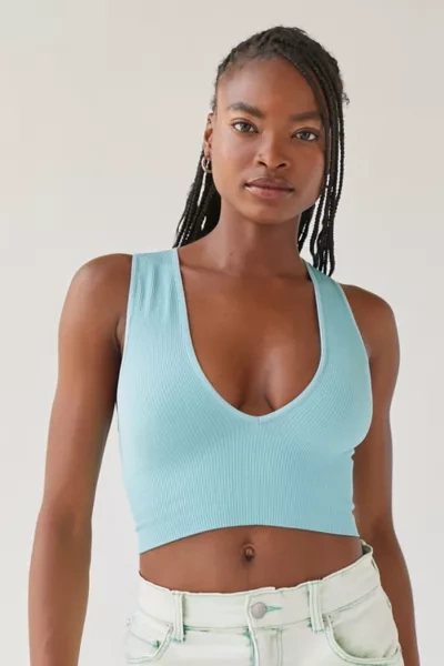 Out From Under Hailey Seamless Knit Plunge Bra Top