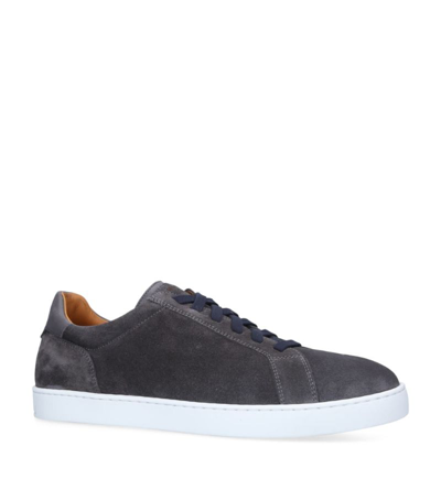 Shop Magnanni Suede Costa Lo Sneakers In Grey