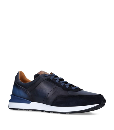 Shop Magnanni Xl Grafton Runner Sneakers In Navy