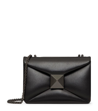 Shop Valentino Leather One Stud Cross-body Bag In Black