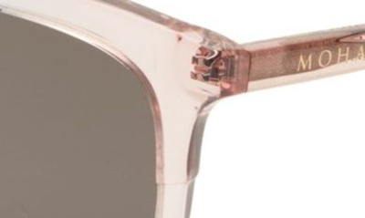 Shop Mohala Eyewear Keana 54mm Medium Nose Bridge Medium Width Polarized Square Sunglasses In Lilac Quartz