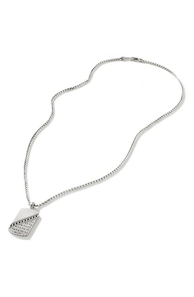 Shop John Hardy Classic Chain Dog Tag Pendant Necklace In Silver