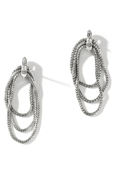 Shop John Hardy Classic Chain Link Drop Earrings In Silver