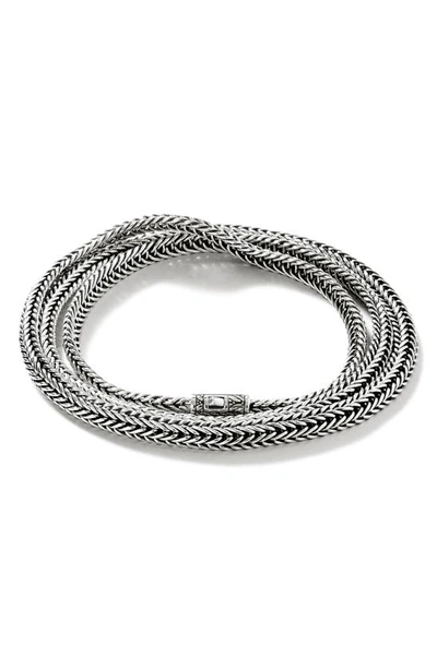 Shop John Hardy Kami Chain Triple Wrap Bracelet In Silver