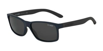 Shop Arnette Dark Grey Rectangular Mens Sunglasses An4185 218887 59 In Dark / Grey / Navy
