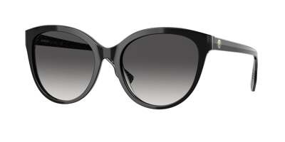 Shop Burberry Betty Grey Gradient Cat Eye Ladies Sunglasses Be4365f 39778g 55 In Black,grey