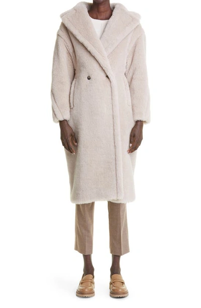 Max Mara Tedgirl Oversize Double Breasted Alpaca Blend Coat In Sand