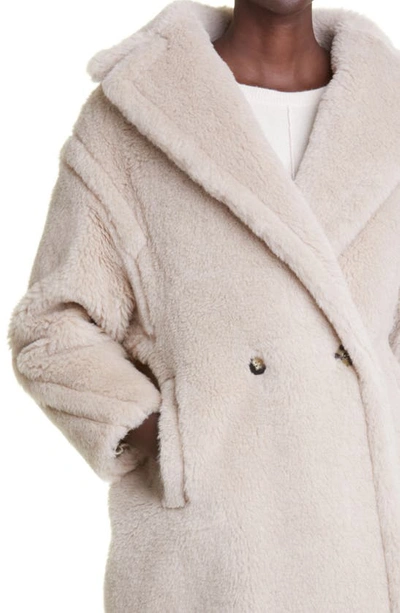 Max Mara Tedgirl Oversize Double Breasted Alpaca Blend Coat In Sand