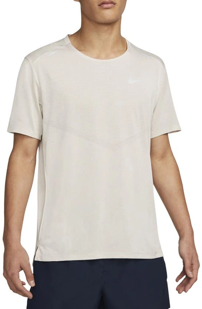 Shop Nike Dri-fit 365 Running T-shirt In Light Bone/ Heather
